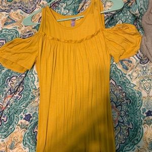 Yellow juniors dress